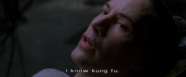 The Matrix - Neo knows Kung Fu.