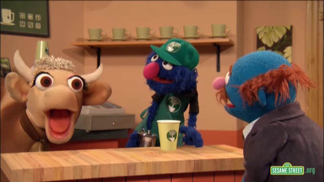 A squandered spin-off possibility: Grover, seeking Pan, gets a summer job at Starbucks, with Bessie tagging along to join in the mad-cap comedy!
