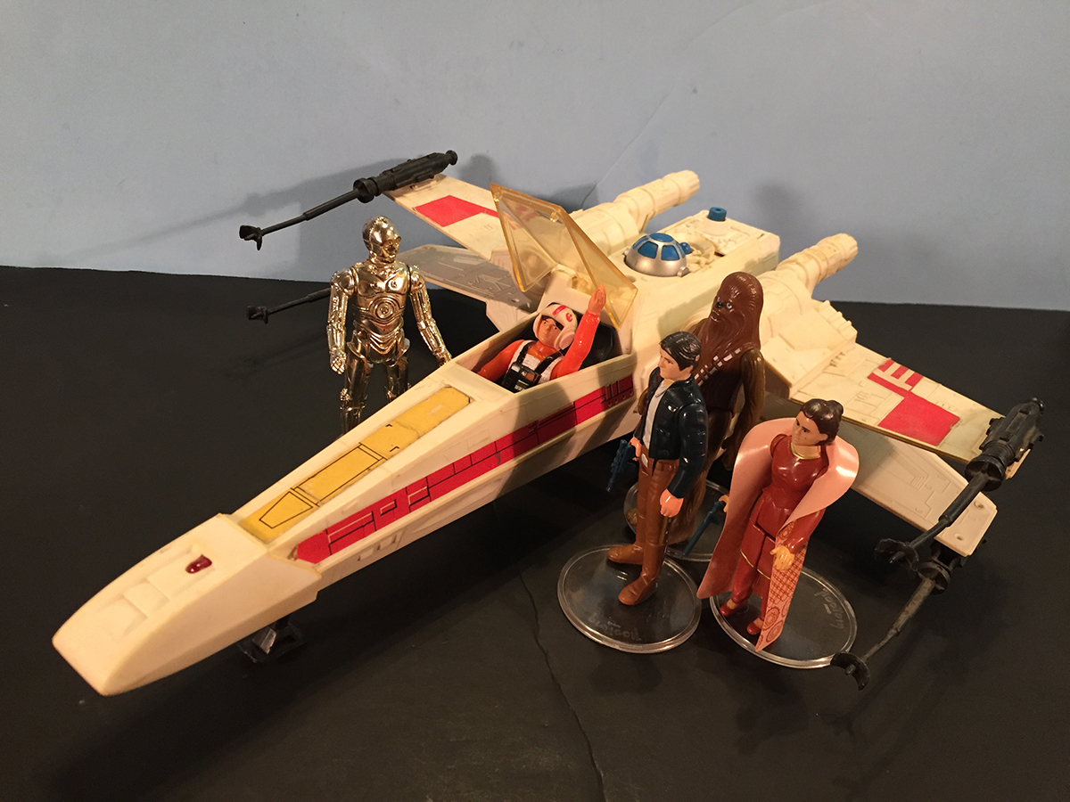 X-Wing and action figures