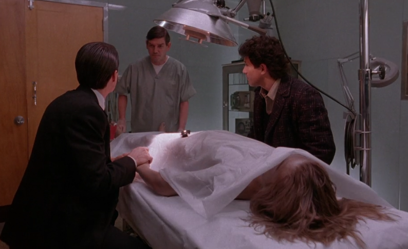 Jim in the Twin Peaks hospital morgue